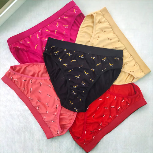 Butterfly Printed Women's Panty- Pack of 3, Soft Comfortable & Stylish Daily Wear