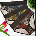 Comfortable Cotton Blend Hipster Panties for Women 3 Pack Set