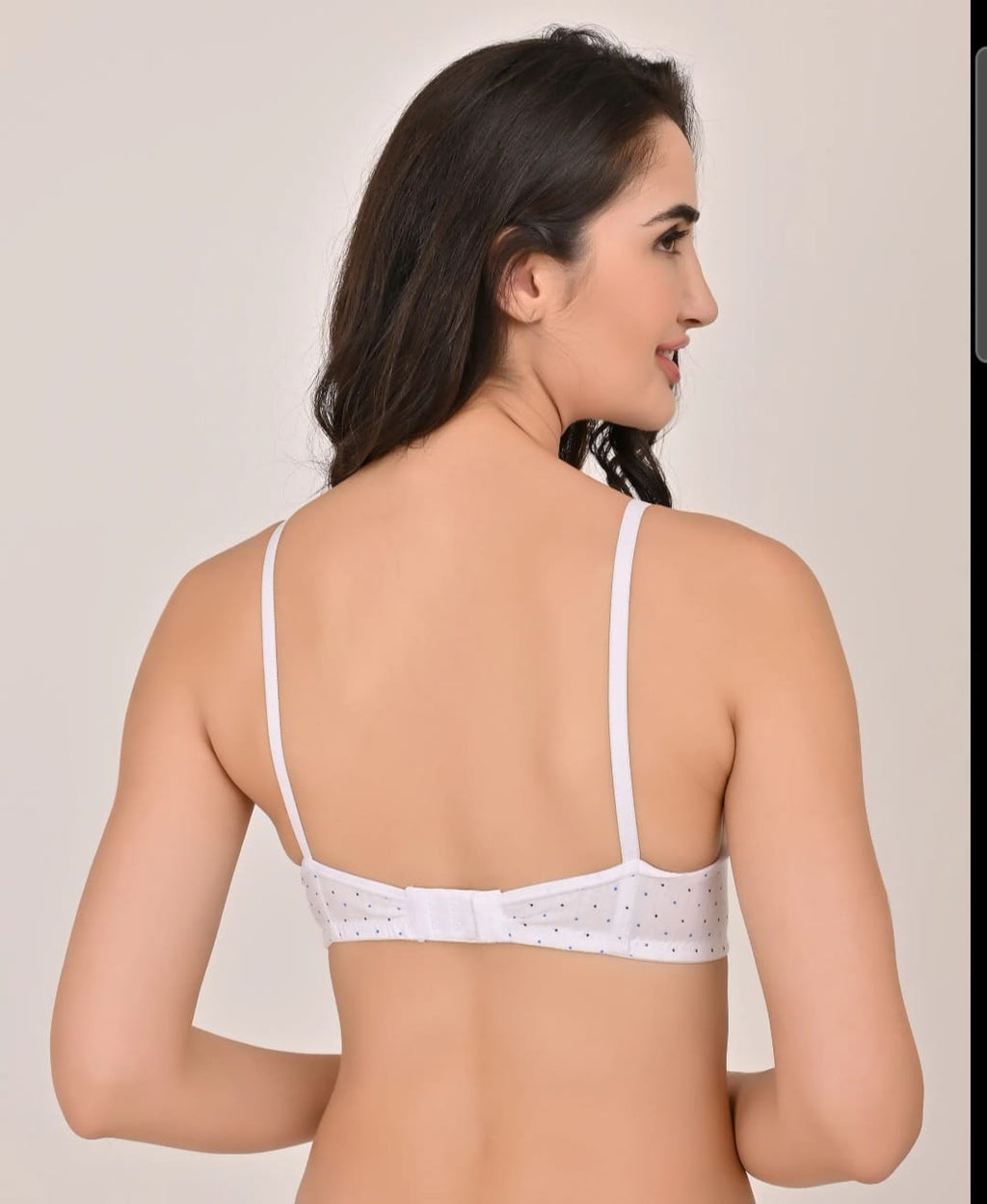 Non Padded Bra Pack of 6 Printed Everyday Bras in Skin, Pink & White Colors for Women