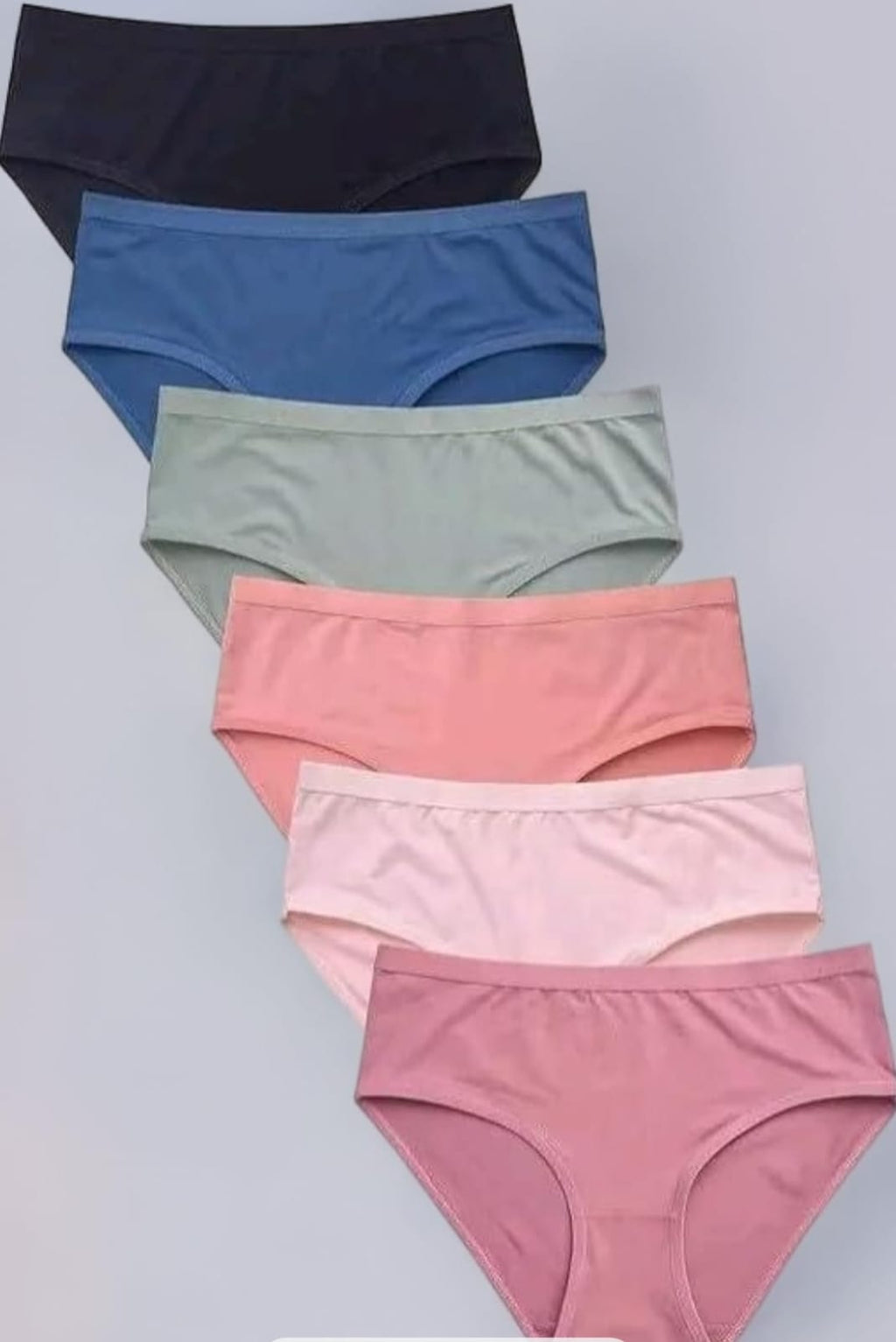 Women's Cotton Blend Hipster Panties Pack of 6 Multi-Pack Underwear Set